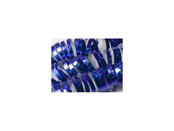 Party Deco Holographic Streamers, Blå, 3,8m, 18 stk