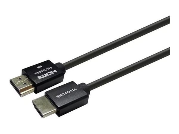 VivoLink Pro - Hög hastighet - HDMI-kabel med Ethernet - HDMI hane rak till HDMI hane rak - 5 m - svart - 4K60Hz stöd, superslimmad, 2K60Hz stöd VivoLink Pro - Hög hastighet - HDMI-kabel med Ethernet - HDMI hane rak till HDMI hane rak - 5 m - svart - 4K60Hz stöd, superslimmad, 2K60Hz stöd