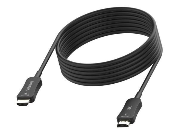 VISION - HDMI-kabel - HDMI hane till HDMI hane - 30 m - fiberoptisk - svart - stöd för Dynamic HDR10, 8K60 Hz (7680 x 3220) stöd, 4K120Hz stöd, HDC...