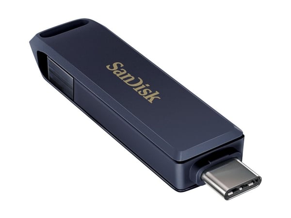 SanDisk Phone Drive - USB flash-enhet - 256 GB - USB-C / Lightning - metallisk himmel