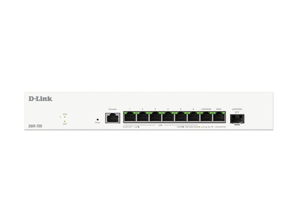 D-Link DBR-700 - Trådløs ruter 7-portssvitsj - 2.5GbE, 1GbE