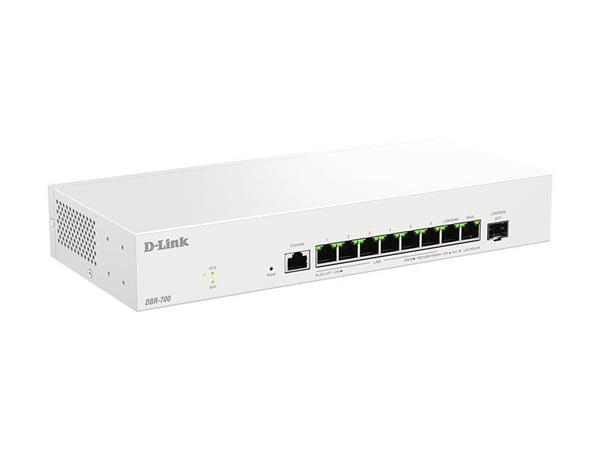D-Link DBR-700 - Trådløs ruter 7-portssvitsj - 2.5GbE, 1GbE