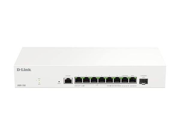 D-Link DBR-700 - Trådløs ruter 7-portssvitsj - 2.5GbE, 1GbE