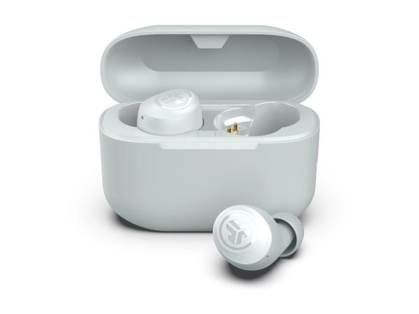 JLab Audio Go Air POP - True wireless-hodetelefoner med mikrofon - i øret - Bluetooth - hvit