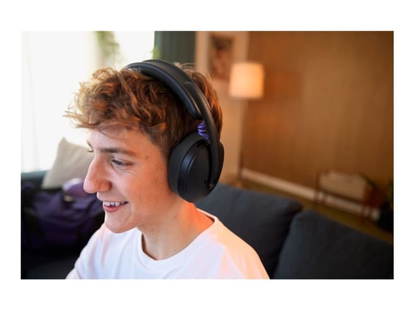 Logitech G G325 - Hodesett - full størrelse - over-øret-montering - Bluetooth / LIGHTSPEED - trådløs - USB-C via Bluetooth-adapter - svart