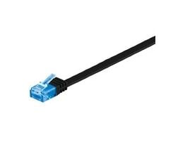 MicroConnect - Verkkokaapeli - RJ-45 (uros) - RJ-45 (uros) - 1 m - UTP - CAT 6a - säikeistetty, litteä - musta