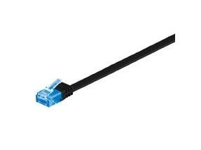 MicroConnect - Verkkokaapeli - RJ-45 (uros) - RJ-45 (uros) - 3 m - UTP - CAT 6a - säikeistetty, litteä - musta