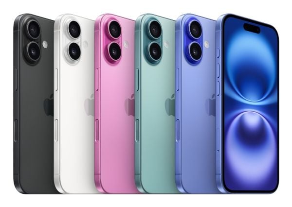 Apple iPhone 16 , 15,5 cm (6.1"), 2556 x 1179 piksler, 128 GB, 48 MP, iOS 18, Hvit