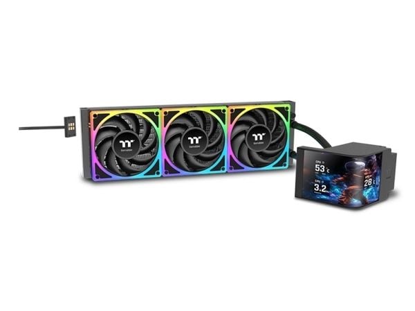 Thermaltake MAGCurve 360 Ultra AIO ARGB Fan, Væskekjølesett, 12 cm, 500 RPM, 2500 RPM, Svart
