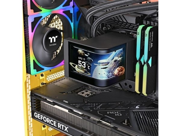 Thermaltake MAGCurve 360 Ultra AIO ARGB Fan, Væskekjølesett, 12 cm, 500 RPM, 2500 RPM, Svart