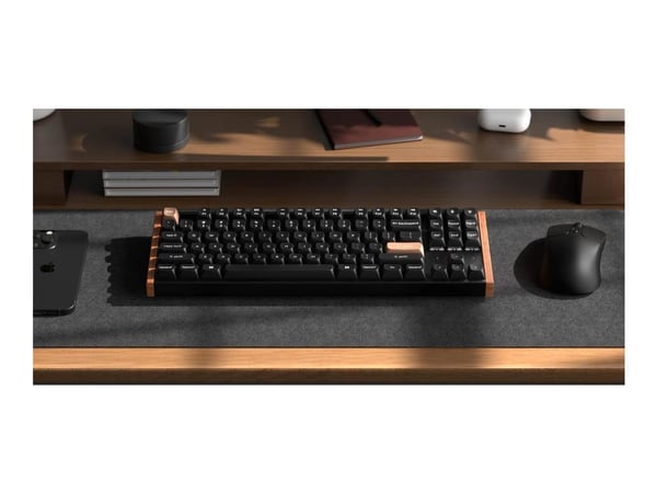 Keychron K8 HE Wireless (K8H-F1) - US Layout - Gateron Magnetic Nebula - Carbon Black (Juoda) Magnetinė Belaidė Žaidimų Klaviatūra
