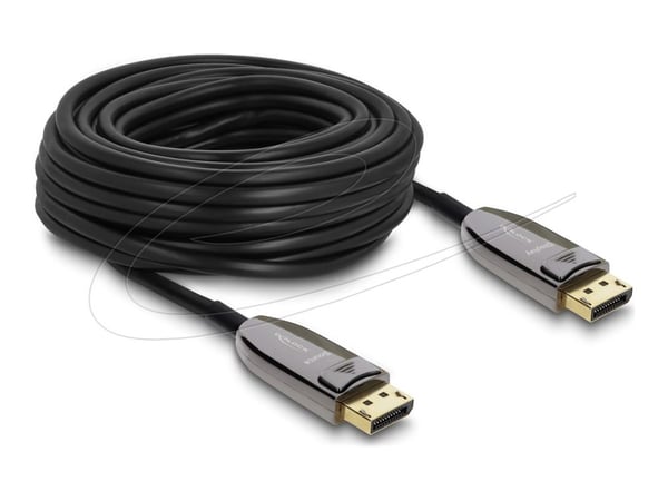 Delock Active Optical - DisplayPort-kabel - DisplayPort (hann) til DisplayPort (hann) - DisplayPort 2.1 - 20 m - 8 K 60 Hz (7680 x 4320) støtte, up...