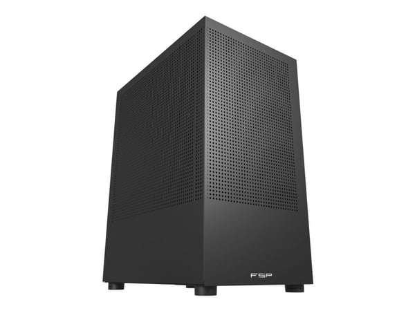 FSP S110-B - Litet torn - micro ATX - ingen strömförsörjning (ATX) - svart - USB/ljud