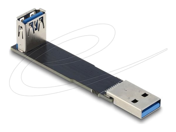 Delock USB 10 Gbps sovitin A-tyypin naaras uros 90° kulmassa (67423)
