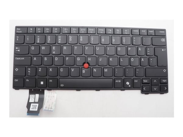 Chicony - Erstatningstastatur for bærbar PC - med Trackpoint - bakbelysning - QWERTY - Svensk/finsk - svart - FRU