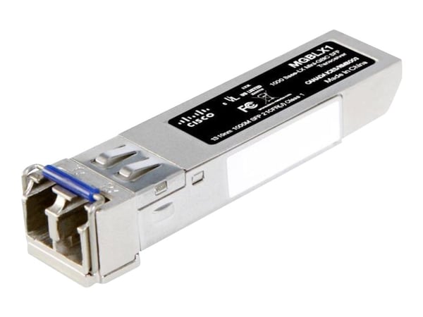 Cisco Small Business MGBLX1 - SFP (mini-GBIC) transceivermodul - 1GbE - 1000Base-LX - LC-enkeltmodus - opp til 10 km - 1310 nm - for Business 110 S...