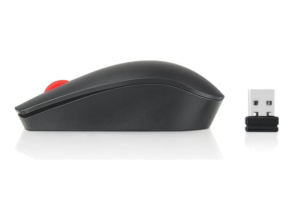 Lenovo ThinkPad Essential Wireless Mouse - Mus - optisk - 3 knapper - trådløs - 2.4 GHz - USB trådløs mottaker - Campus