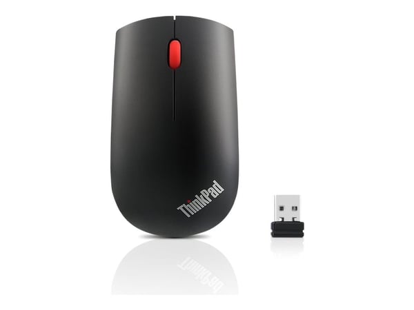 Lenovo ThinkPad Essential Wireless Mouse - Mus - optisk - 3 knapper - trådløs - 2.4 GHz - USB trådløs mottaker - Campus