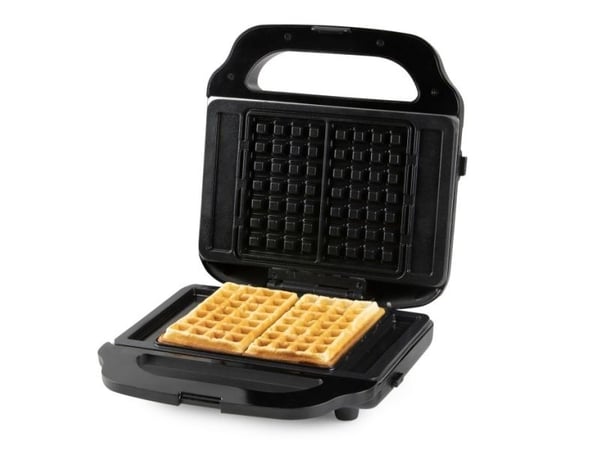 Domo DO9290C, 2 vafler, firkant, Sølv, Svart, 0,72 m, 1400 W, 284 mm
