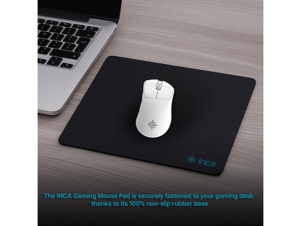 Inca IMP-020, Svart, Monokromatisk, Antiskliunderlag, Musematte til gaming