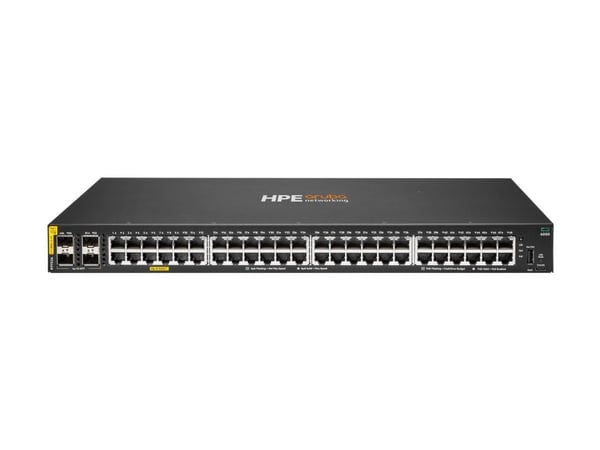HPE Aruba Networking CX 6000 48G Class4 PoE 4SFP 740W Switch - Switch - L3 - Styrt - 48 x 10/100/1000 (PoE+) + 4 x Gigabit SFP (opplink) - rackmont...