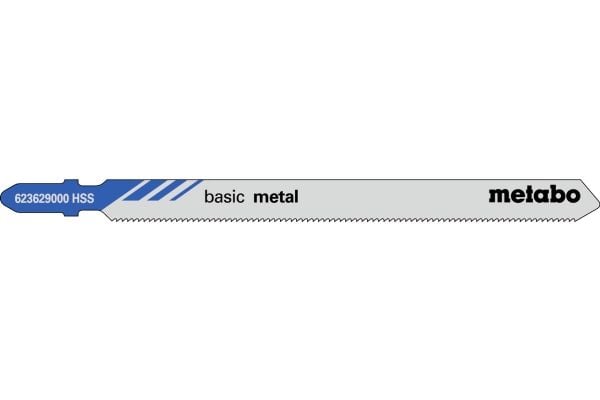 Metabo 623629000, Stikksagblad, Metall, Sandwich material, Stål, Høy-Hastighets Stål (HHS), Blå, Grå, 10,6 cm, 1,2 mm