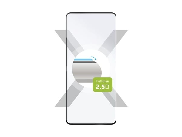 FIXED - Skjermbeskyttelse for mobiltelefon - full deksel - 2.5D - glass - rammefarge svart - for Xiaomi Redmi Note 13