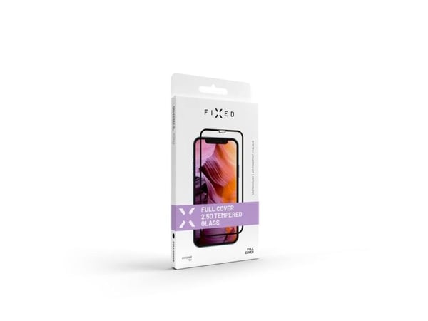 FIXED - Skjermbeskyttelse for mobiltelefon - full deksel - 2.5D - glass - rammefarge svart - for Xiaomi Redmi Note 13