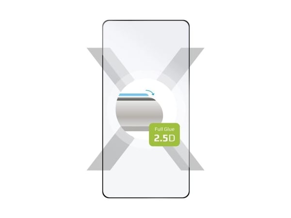 FIXED - Skjermbeskyttelse for mobiltelefon - full deksel - 2.5D - glass - rammefarge svart - for Xiaomi POCO M6 Pro; Xiaomi Redmi Note 13 Pro