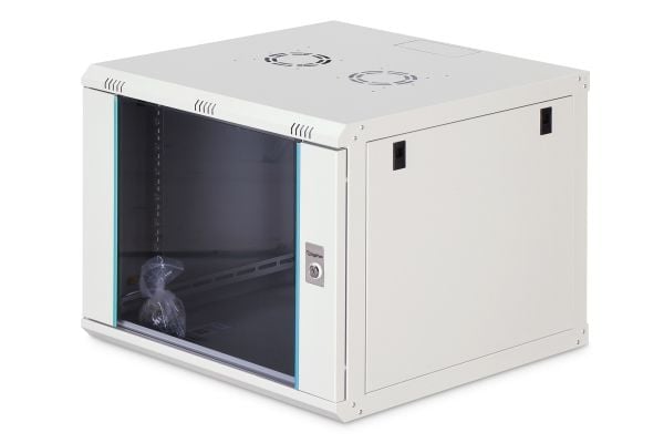 Digitus nettverksskap Dynamic 19" 9U, 600x600, glassdør, grå, umontert, 60 kg