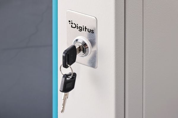 Digitus nettverksskap Dynamic 19" 9U, 600x600, glassdør, grå, umontert, 60 kg