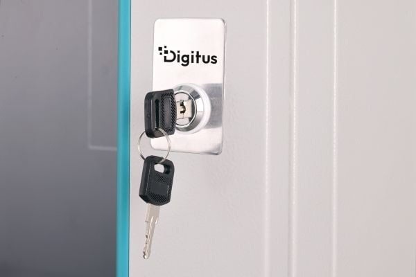 Digitus nettverksskap Dynamic 19" 9U, 600x450, glassdør, grå, umontert, 60 kg