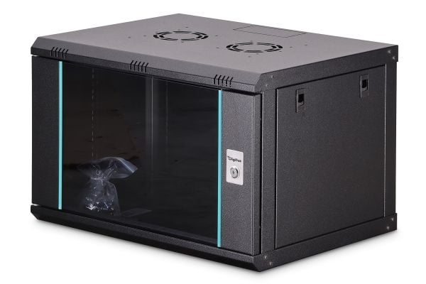 Digitus Spinta jungiama į tinkla hanging dynamic 19" 7u rack 385x600x450mm, glassdør, juoda, umontert, 60kg