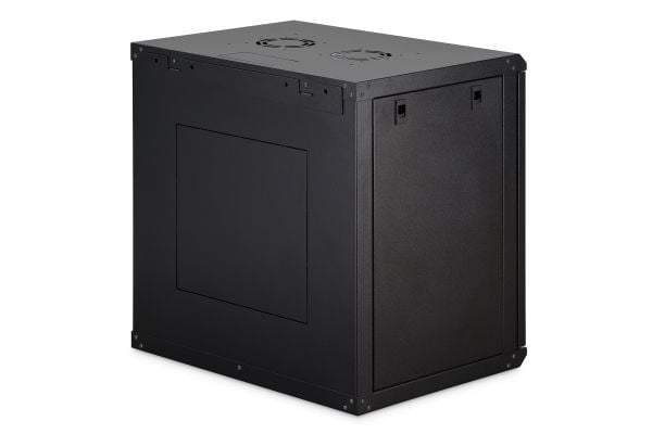 Digitus nettverksskap med én seksjon DIGITUS Dynamic 19" 12U, 600x450, glassdør, svart, ikke sammenleggbart, 60 kg
