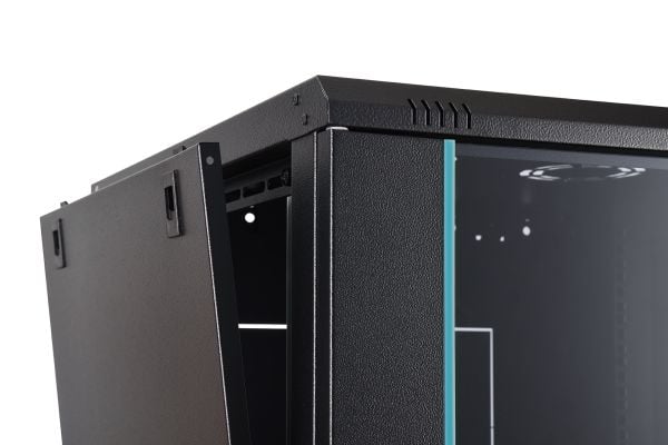 Digitus nettverksskap Dynamic 19" 12U, 600x600, glassdør, svart, umontert, 60 kg
