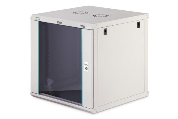 Digitus nettverksskap Dynamic 19" 12U, 600x600, glassdør, grå, umontert, 60 kg