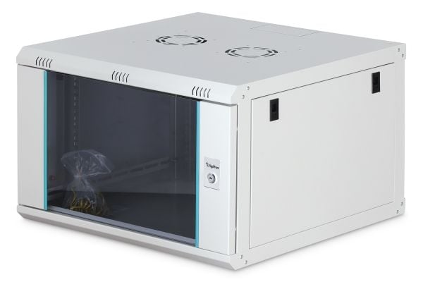Digitus nettverksskap Dynamic 19" 7U, 600x600, glassdør, grå, umontert, 60 kg