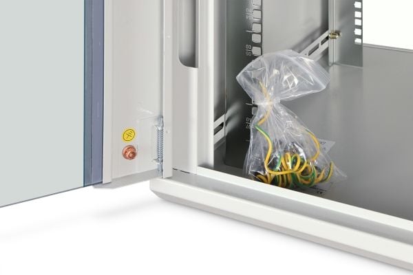 Digitus nettverksskap Dynamic 19" 7U, 600x600, glassdør, grå, umontert, 60 kg
