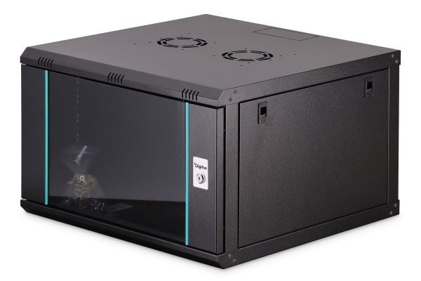 Digitus nettverksskap Dynamic 19" 7U, 600x600, glassdør, svart, ikke sammenleggbart, 60 kg