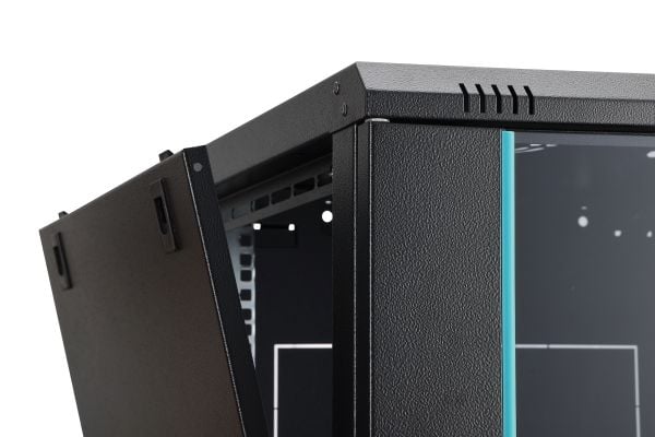 Digitus nettverksskap Dynamic 19" 9U, 600x600, glassdør, svart, umontert, 60 kg