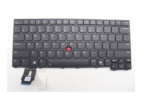 LCFC - Erstatningstastatur for bærbar PC - med Trackpoint - bakbelysning - QWERTY - USA med eurosymbol - svart - FRU