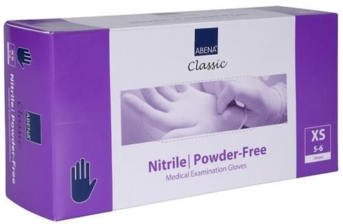 Undersøkelseshanske, ABENA Classic, M, blå, nitril, pudderfri - (150 stk.)