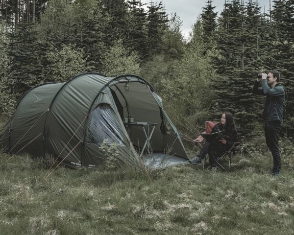 familie tunneltelt Hidra 4 (olivengrønt, modell 2025)