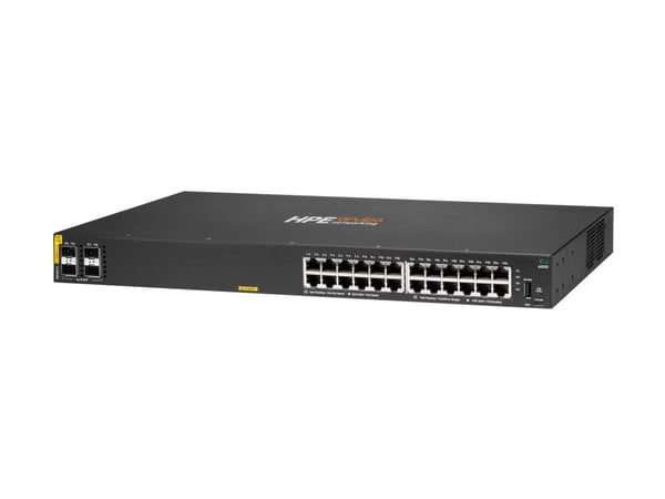 HPE Aruba 6000 24G Class4 PoE 4SFP 370W Switch - Switch - Styrt - 24 x 10/100/1000 (PoE+) + 4 x Gigabit SFP - side til side-luftflyt - rackmonterba...