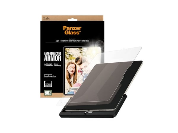 PanzerGlass - Skjermbeskyttelse for nettbrett - anti-reflekterende rustning, med FASTFIT-verktøy, ultra-bred passform - glass - for Apple 13-inch i...