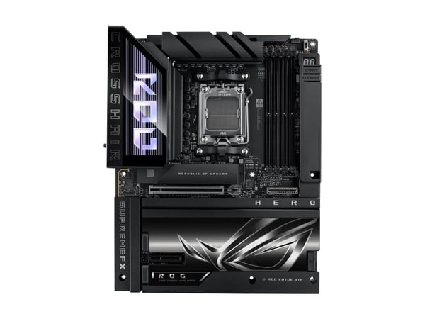ASUS ROG CROSSHAIR X870E HERO BTF - Moderkort - ATX - Socket AM5 - AMD X870E Chipuppsättning - USB4, USB 3.2 Gen 2, USB-C 3.2 Gen2, USB 3.2 Gen 1, ...
