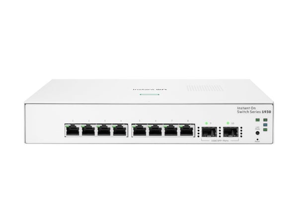 HPE Networking Instant On 1930 8G 2SFP Switch - Switch - L3 - Styrt - 8 x 10/100/1000 + 2 x Gigabit SFP - stasjonær