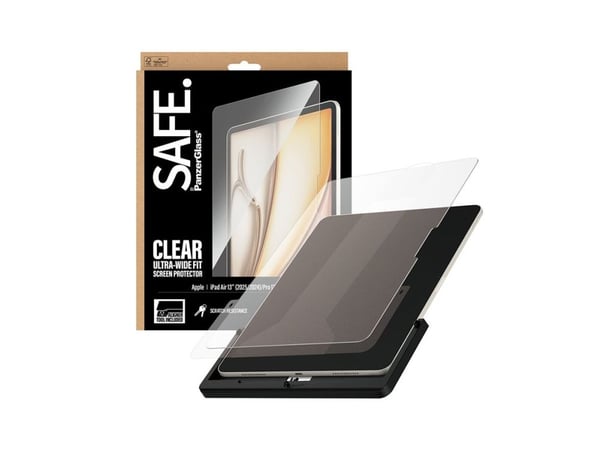PanzerGlass SAFE. by ® Screen Protector iPad Air 13" (2024-2026) | Pro 13" (2024-2025) | Ultra-Wide Fit w. FASTFIT TOOL, Apple, Apple - iPad Air 13...