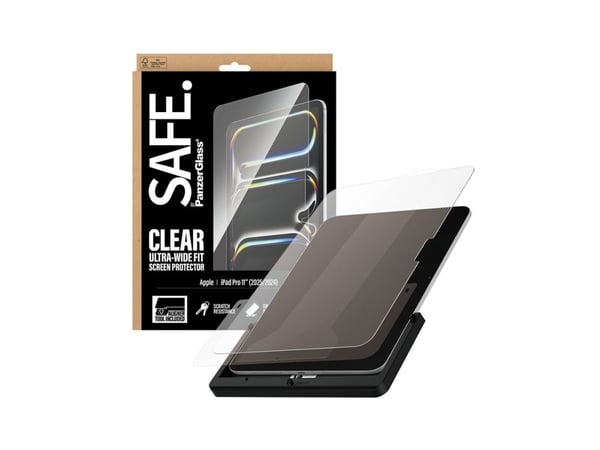 SAFE. by PanzerGlass - Skjermbeskyttelse for nettbrett - ultra-bred passform, med FASTFIT-verktøy - glass - for Apple 11-inch iPad Pro (M4, M5)