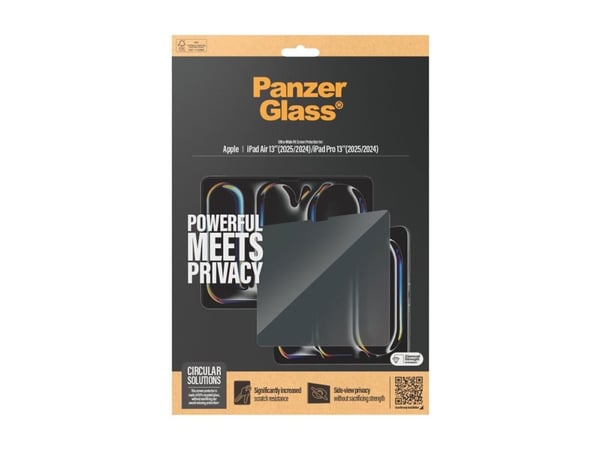 PanzerGlass - Tabletin näytönsuoja - erittäin leveä istuvuus - lasi - yksityisyyssuodattimella - 13" - kehyksen väri musta - Apple 13-tuumaiseen iP...